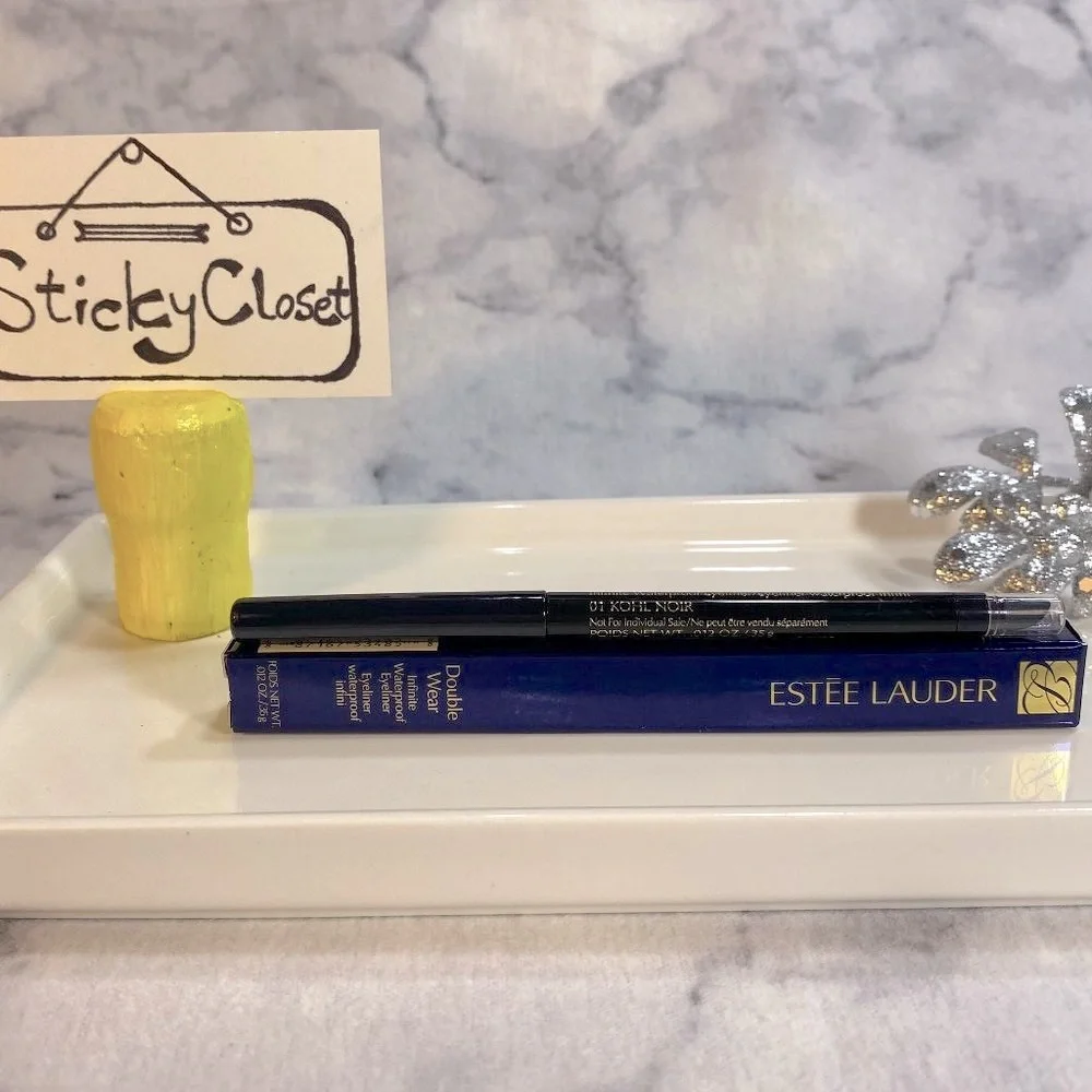 Estee Lauder Beauty-Double Wear Waterproof Eyeliner Kohl Noir-Full1.2g-BOXED-NEW